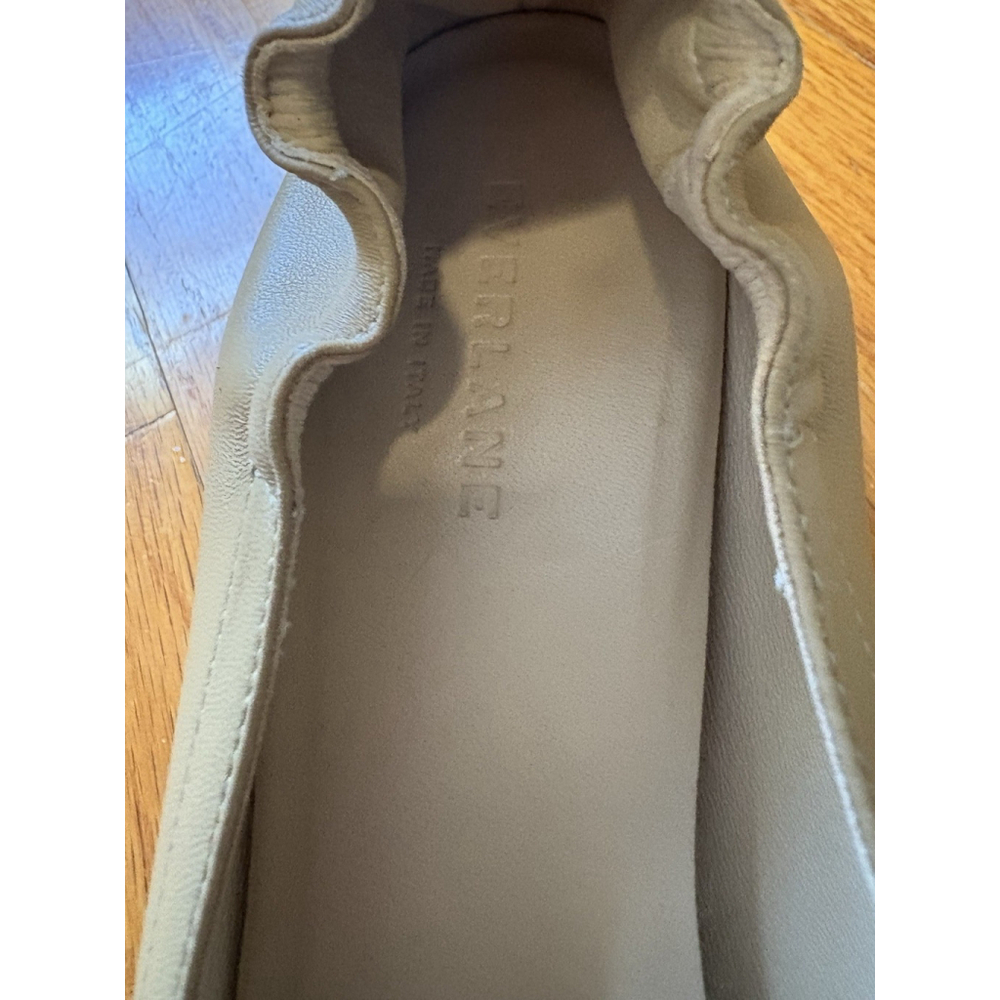 Everlane The Italian Leather Day Heel in Pale Pink sz 10 Women's Elastic Back - Picture 5 of 9